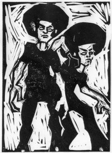 “Untitled” by Leo Jones, linoleum cut, 2014